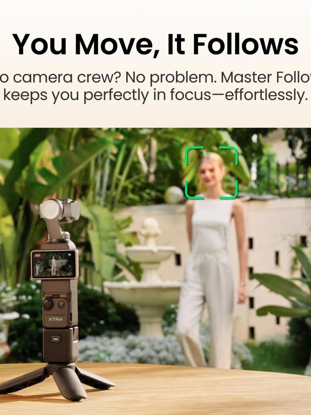 Xtra Muse Pocket Vlogging Camera 1''CMOS, 4K/120fps Videos , 3-Axis Gimbal